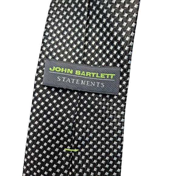 John Bartlett Statements Silk Diamond Patterned Tie - Picture 3 of 3